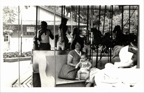 Merry round real photo - merry-go-round,